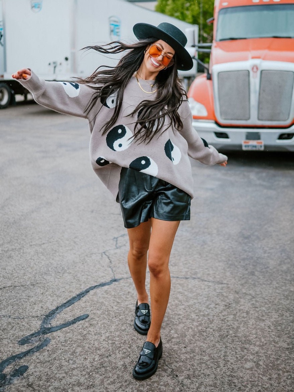 Dressed in LALA Karma Queen Yin and Yang Knit Sweater - Picture 2 of 12